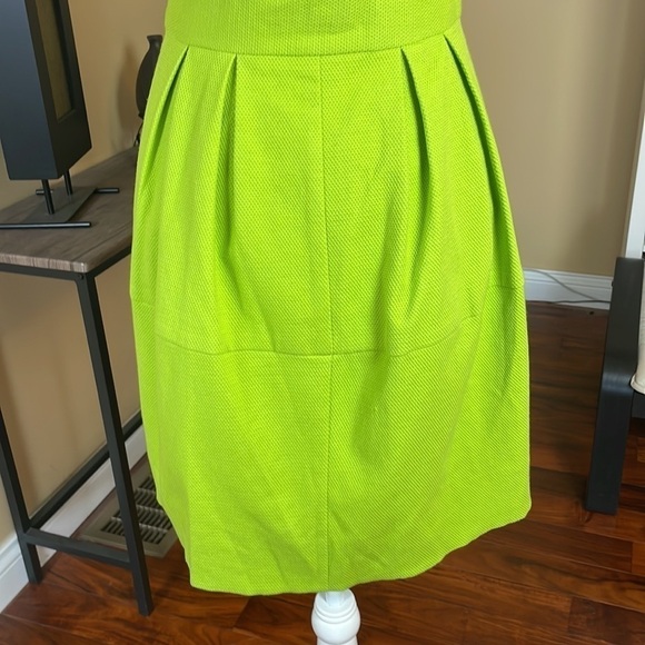 Mod Cocktail Dress, Madrid by Nanette Lepore, Turquoise Blue & Lime Green, Sz XS - Picture 8 of 11